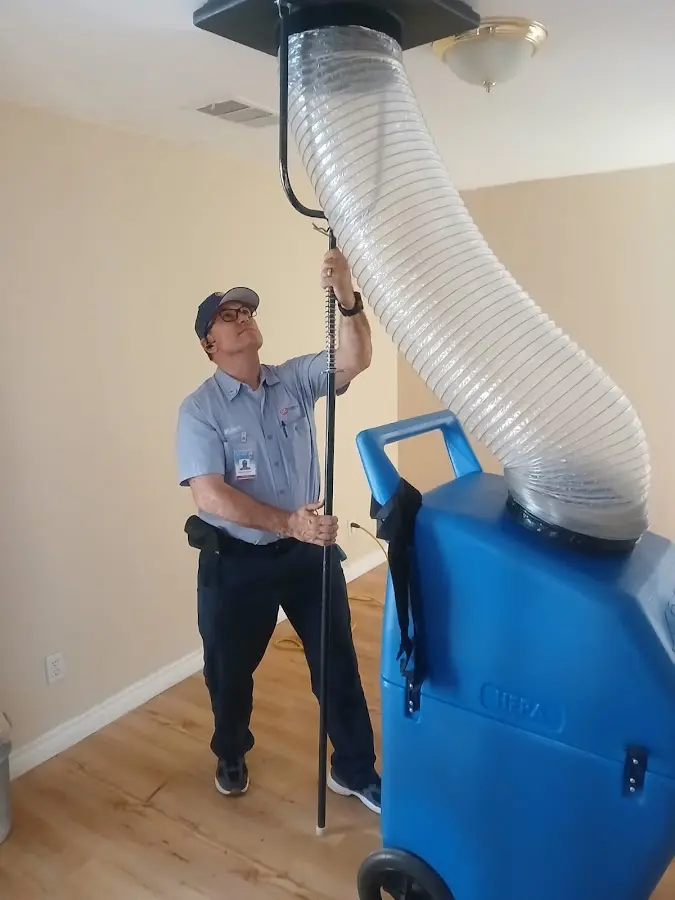 Mini Split Installation technician using HEPA equipment in Lake Mary
